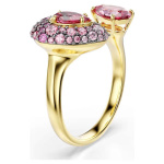Sublima cocktail ring Pear cut, Red, 18K gold finish